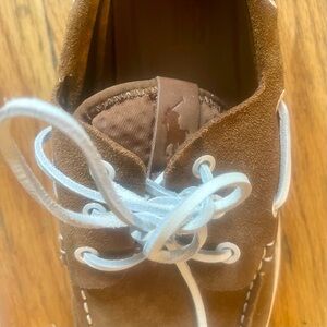 Brown suede RL POLO moccasins